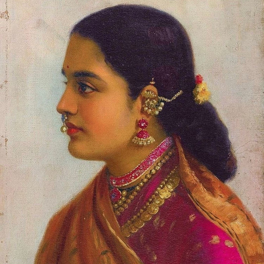 A rose tinted Ravi Varma portrait