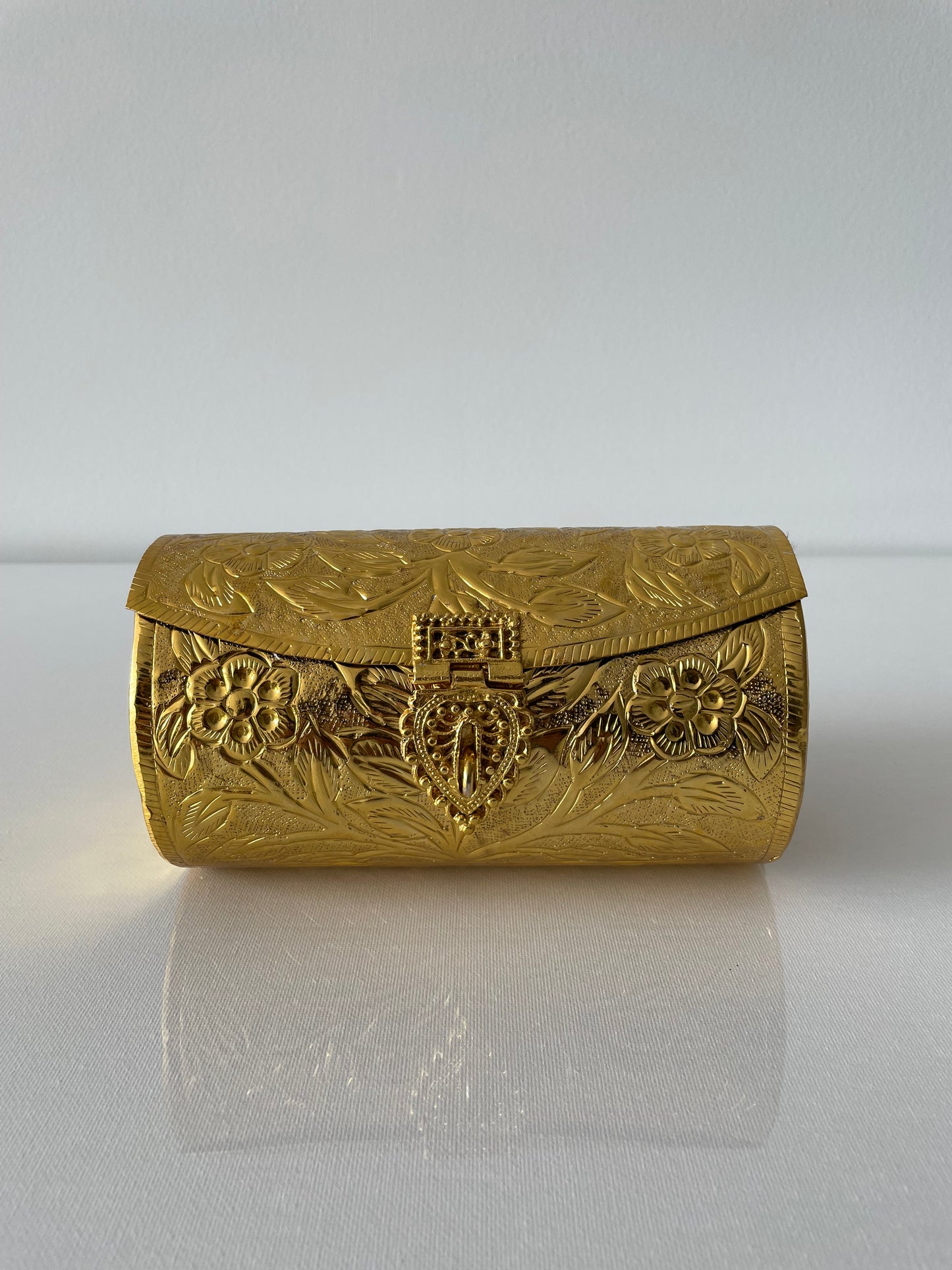 foliage brass purse with naqqashi work