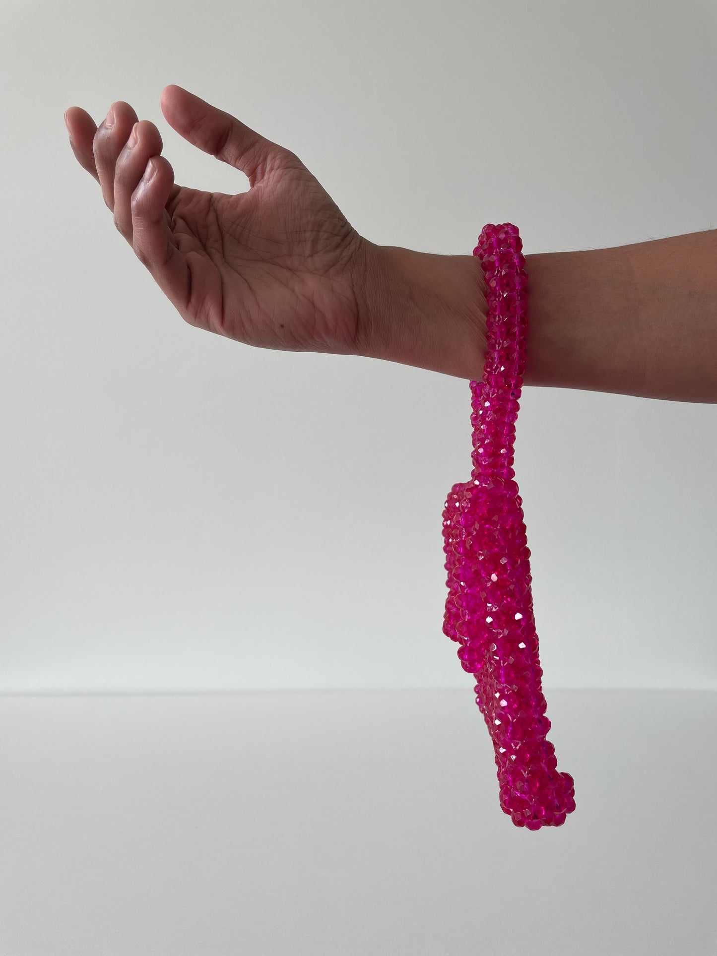 handcrafted crystal beads wristlet