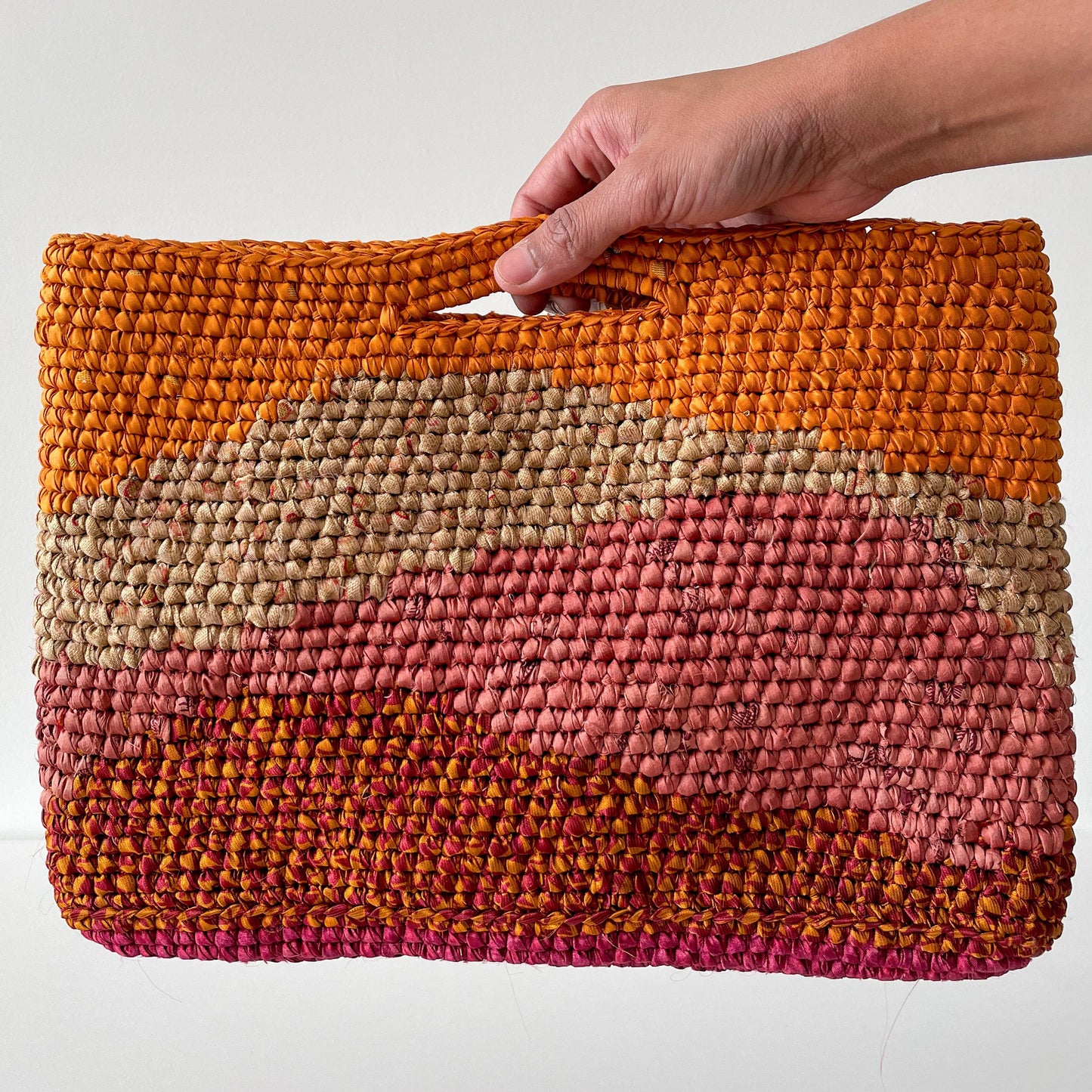 handmade bag from upcycled saree