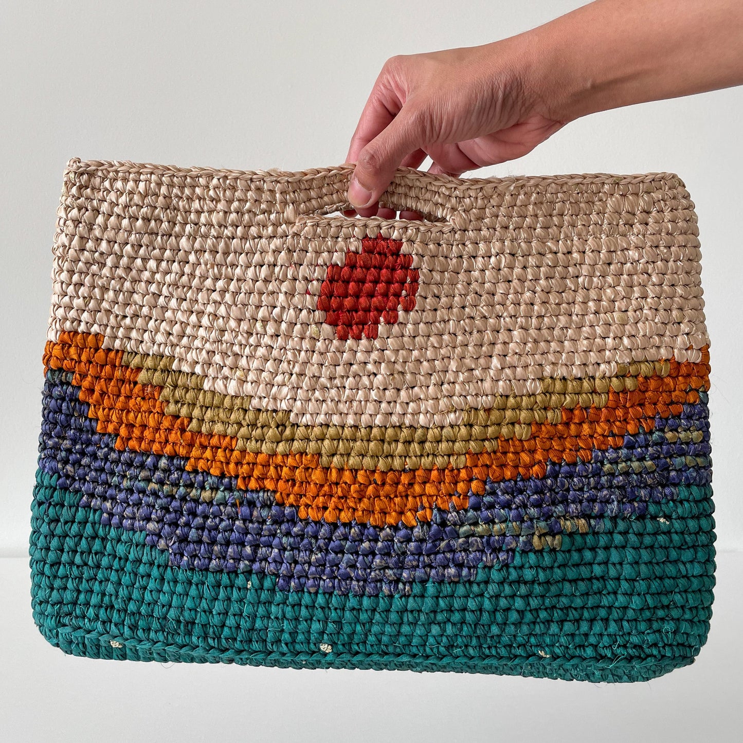 handmade bag from upcycled saree