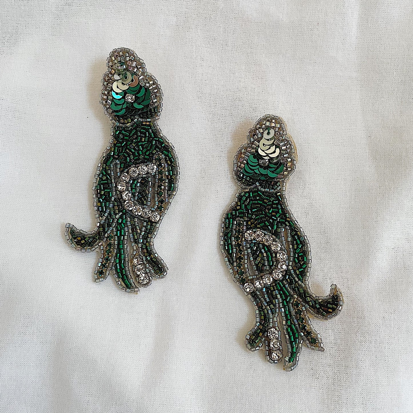 hand embroidered earrings