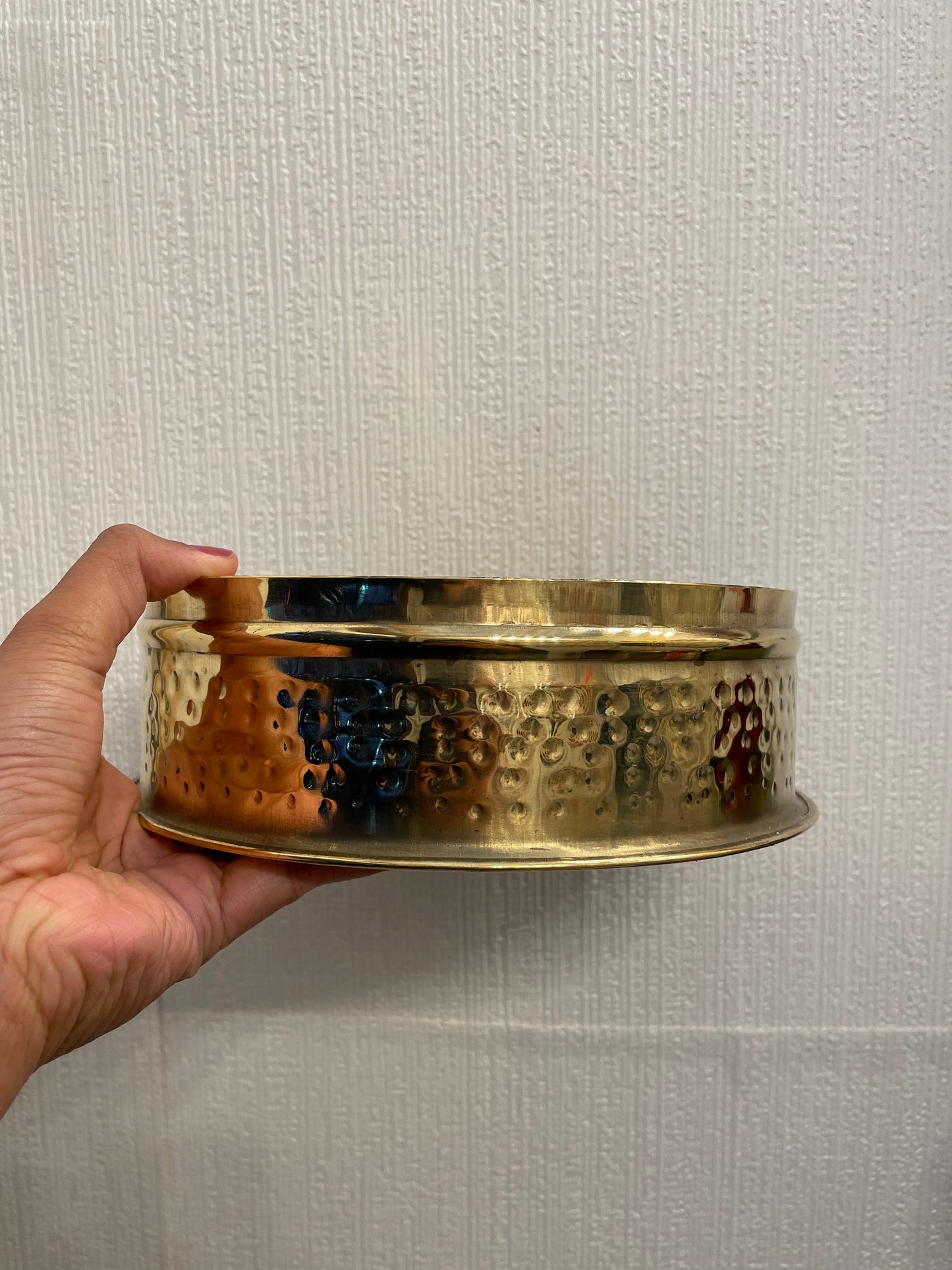 handmade brass spice box